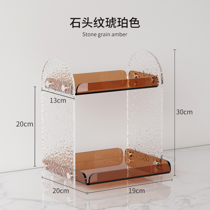 Nórdico acrílico rack de almacenamiento de escritorio ins estilo salón dormitorio estante de exhibición organizador de cama