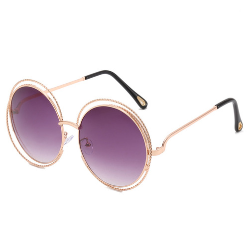 8048 upgraded version of the popular oversized round retro hollow sun glasses with gradient color, a face-shaping wonder.