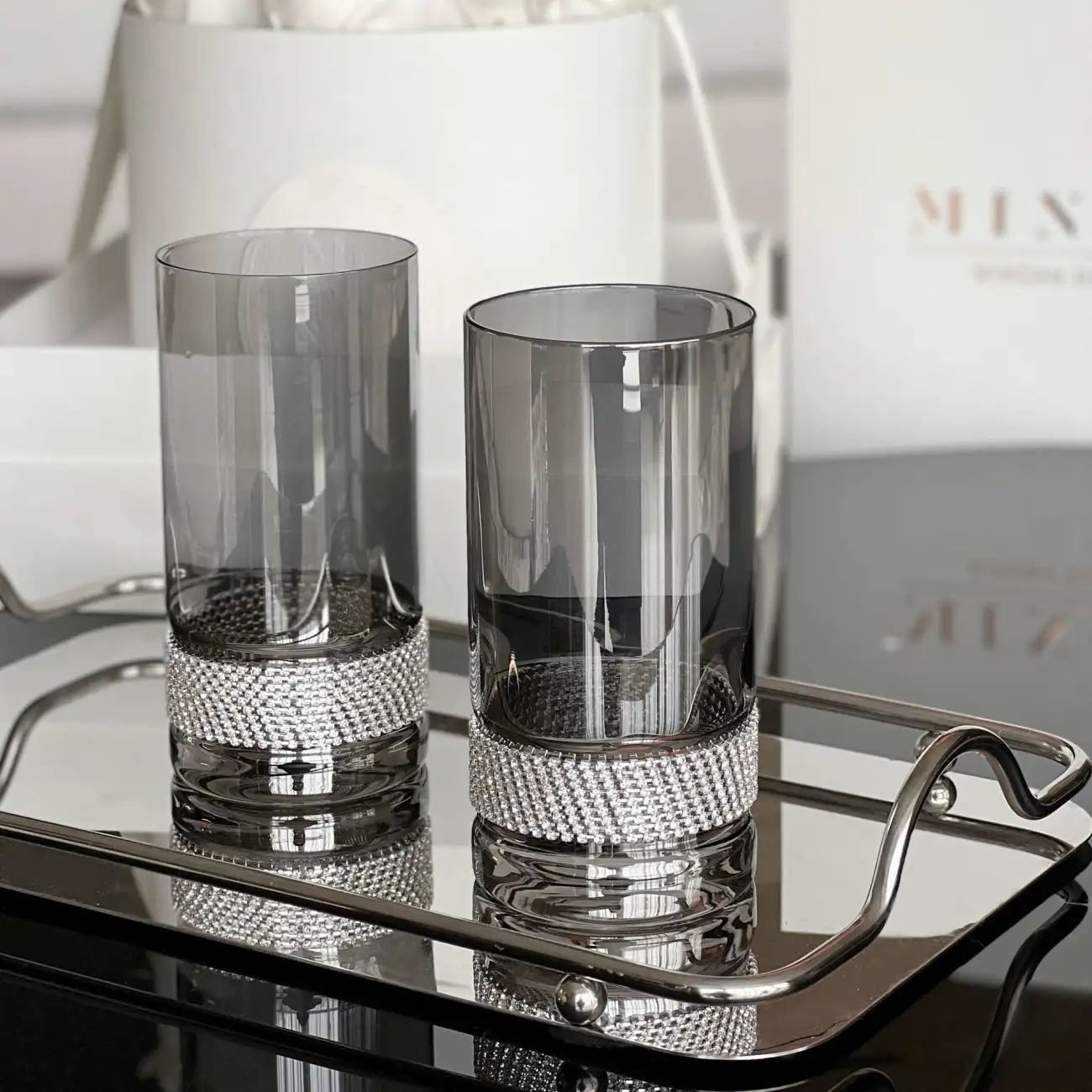 Tazas de cristal de diamante de hadas de vidrio transparente tazas de whisky tazas de diamante tazas multicolores tazas de vidrio