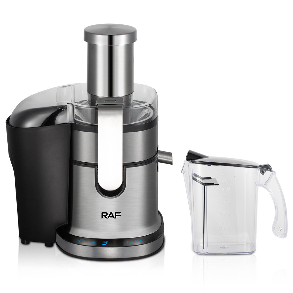 Exprimidor transfronterizo estándar europeo RAF, máquina de jugo de naranja eléctrica recién exprimida multifuncional, máquina de jugo doméstico, máquina de jugo automática