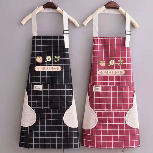 New fashionable home apron for kitchen cooking, waterproof and oil-proof, cute, fresh, female apron, adults can wipe hands, male