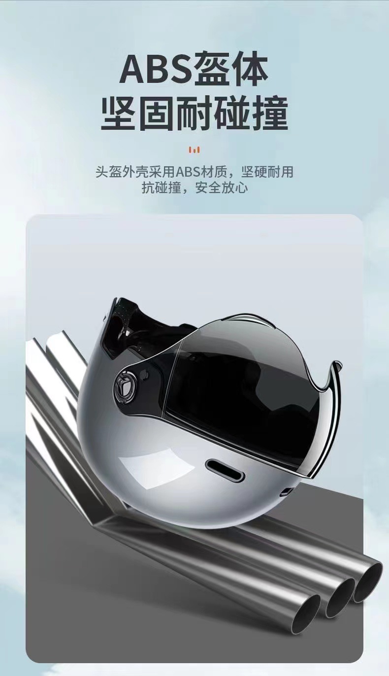 3C Certified Electric Vehicle Motorcycle Helmet for Men and Women, Electric Scooter Safety Helmet with Transparent Lens