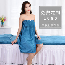 美容院浴巾女可穿可裹巾非纯全棉吸水不掉毛大人洗澡汗蒸抹胸浴裙