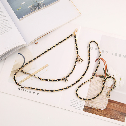 Metal skirt suit small fragrant waist chain fashion sense belt rope hot girl chain accessories  new trend