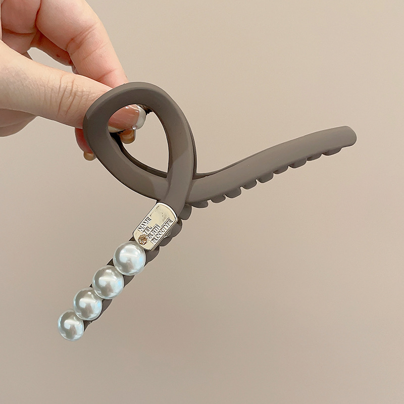 Clip de agarre para el cabello simple y grande, clip para el cabello de temperamento rojo neto para mujer, tocado, más cabello, horquilla, clip para tiburón en la parte posterior de la cabeza