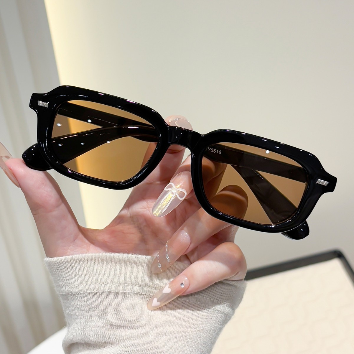 Trend square fashionable universal sunglasses