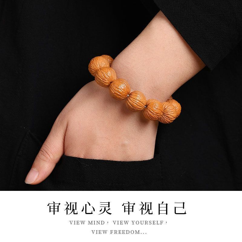 打底原生态树王凤羽猴头手串土豪原籽文玩麻核桃手串男款盘玩手链