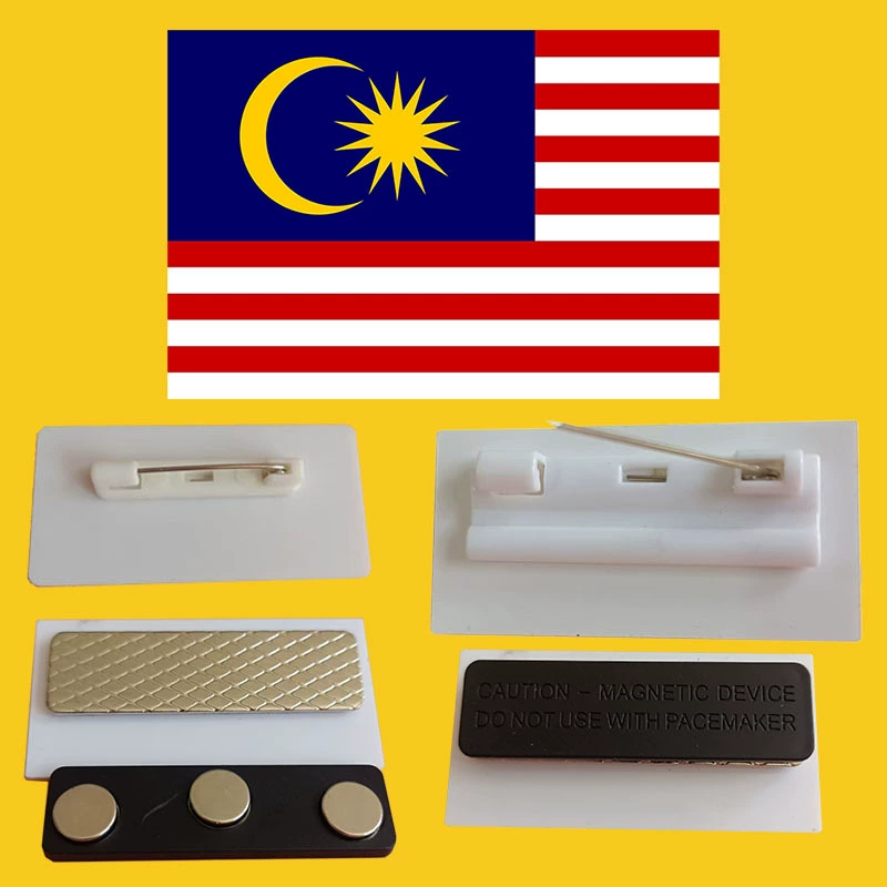 В наличии Малайзия брошь магнитная повязка значок значок студенческий школьный эмблема значок эпоксидный значок пластиковый значок
