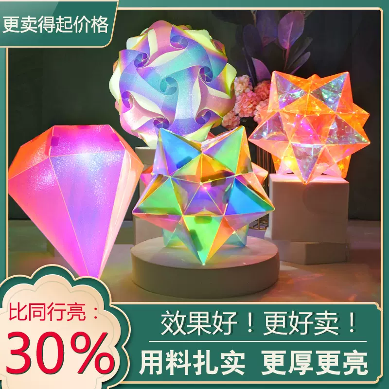 新款镭射花灯灯笼春节元宵灯儿童跑马灯磨砂2025年圣诞diy礼物灯