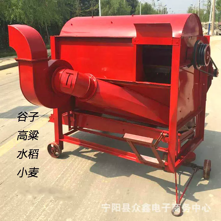 江苏米厂用水稻余子脱粒机三项电电柴两用自动上料高粱脱粒机