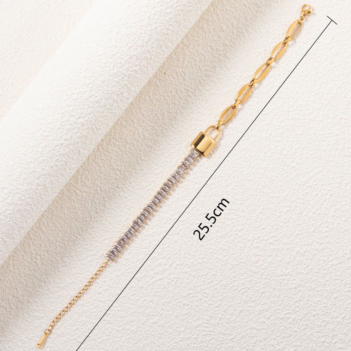 Vintage armband van titaniumstaal met zirkonia voor dames_voghion.com