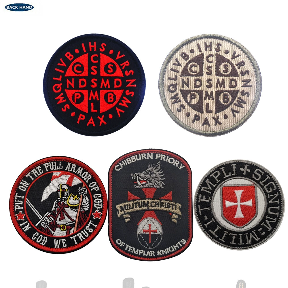Sea Cross Outdoor St. Bened Trump Cross Cross Temple Crusade Tactical Smels Chapter Embroidery Magic Open Seal