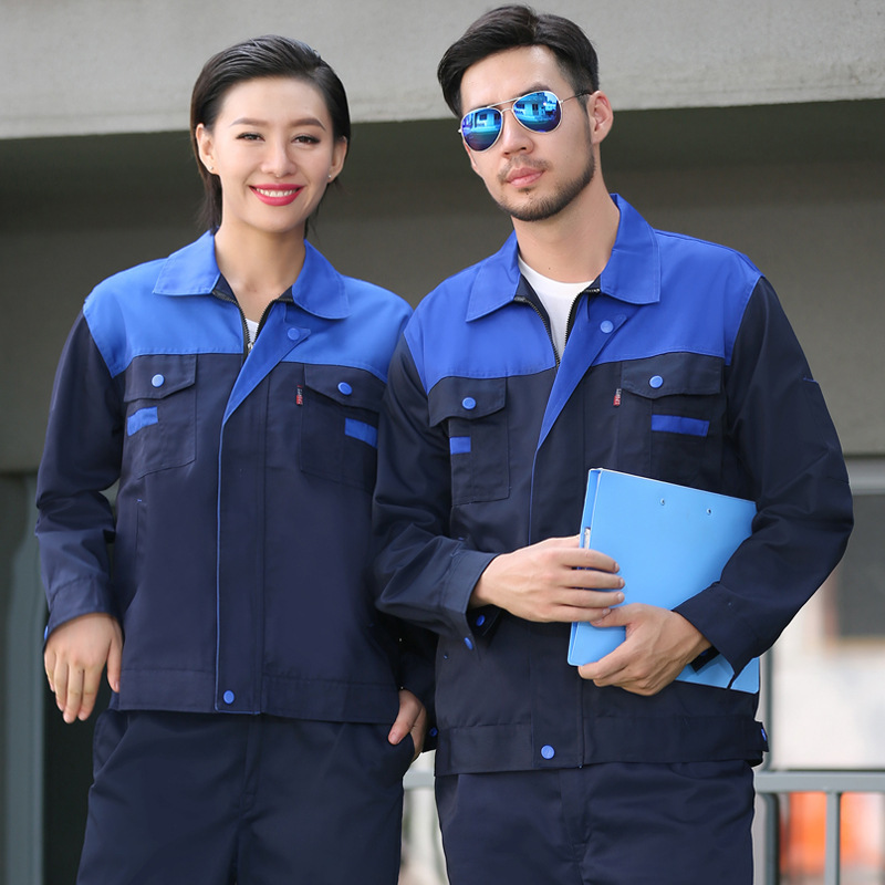 工作服套装秋冬长袖男女车间厂服4S汽修工程服 劳保服装定 做|undefined