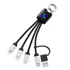 Business gift LED light -emitting one drag three charging cable multiple five -in -one mobile phone fast charge data cable can be set logo