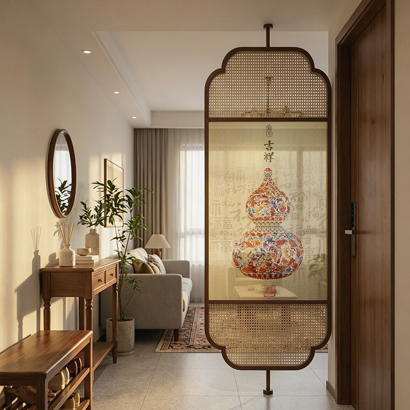 Entrance Screen Partition, Living Room, Solid Wood Bedroom Divider, Chinese-Style Tea Room, Entrance Hall Partition, Floor-To-Ceiling Rotating Balcony Entrance Screen Partition, Living Room, Solid Wood Bedroom Divider, Chinese-Style Tea Room, Entrance Hall Partition, Floor-To-Ceiling Rotating Balcony
