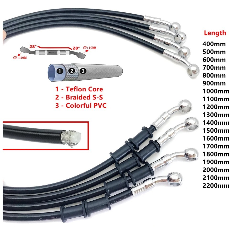 Manufacturers supply 3.2*7.5mm motorcycle disc brake nylon inner core high temperature explosion-proof high pressure brake hose