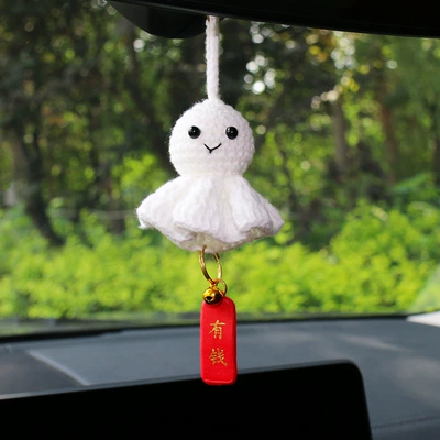 Safe Rearview Mirror Pendants, Car hanging - sunny-day-doll-red-rich