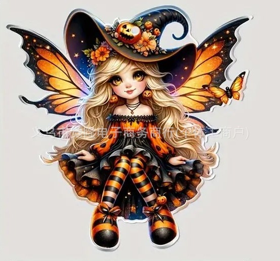 Nuevos productos transfronterizos de acrílico Halloween Elf de automóviles decoración colgante accesorios de llaves colgante soporte fijo image 11
