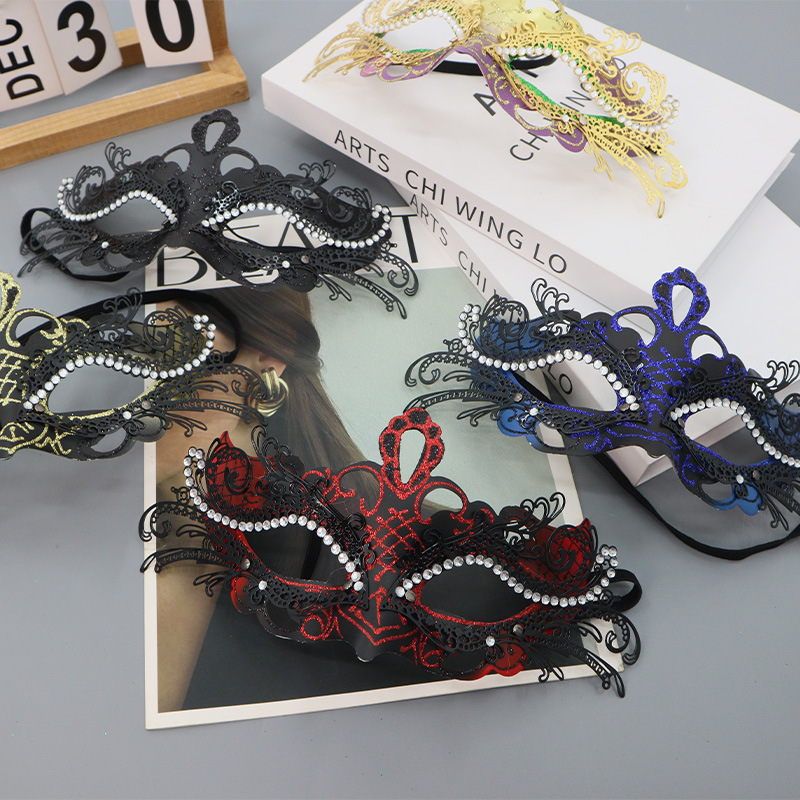 Amazon pareja máscara de baile de mascaras metal forjado mitad cara Halloween carnaval máscara de fiesta de pascua