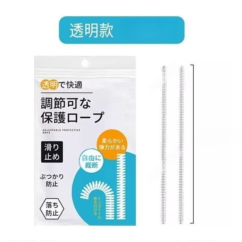 人形落下防止バックル、人形シリコンストラップキーホルダー、落下防止保護リング、透明巻き取り固定、紛失防止バックル|undefined