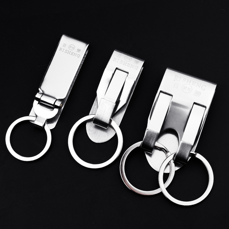 Stainless Steel Belt Keychain Boys Waist Hanging High-end Genuine Key Hook Men's High-end Belt Car Pendant Stainless Steel Belt Keychain Boys Waist Hanging High-end Genuine Key Hook Men's High-end Belt Car Pendant
