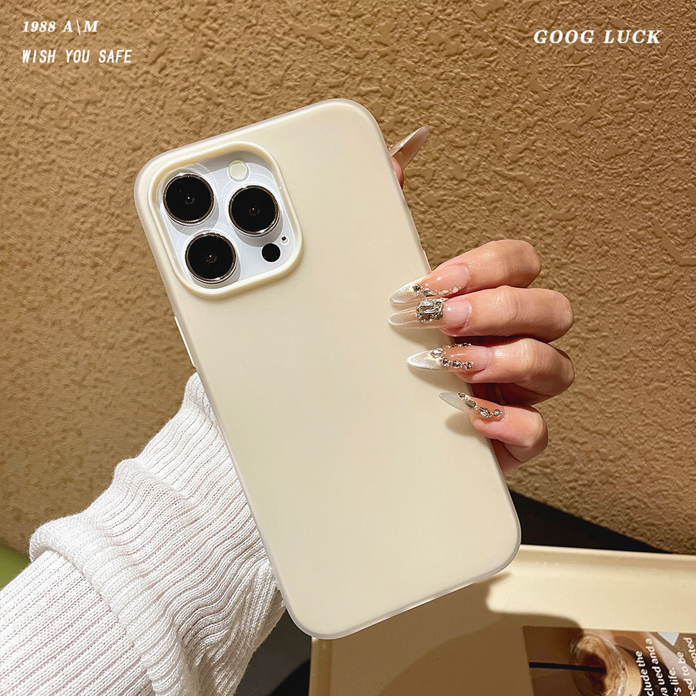 Jela de sensación de piel para iPhone17 ProMax Teléfonos celulares Apple 16 lujoso antiguo blanco Teléfonos celulares funda 15