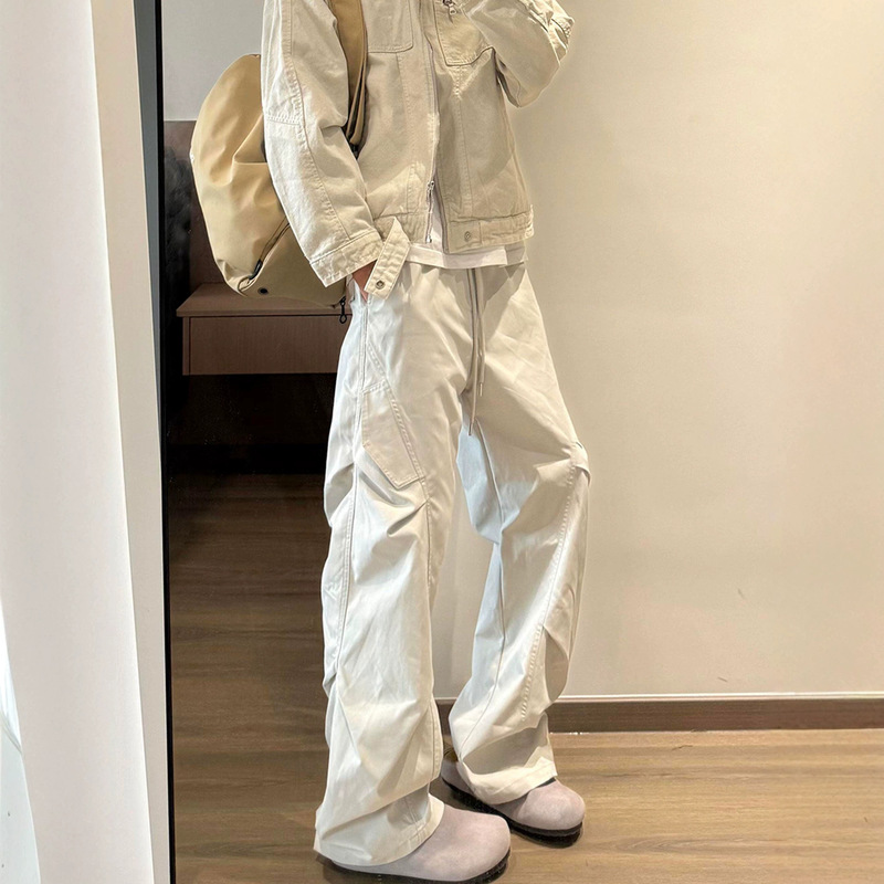 Off-White Men's Work Pants, Summer Thin Style, American Straight-Leg Paratrooper Pants, Water-Resistant, Wrinkle-Resistant, Softshell Tactical Pants Off-White Men's Work Pants, Summer Thin Style, American Straight-Leg Paratrooper Pants, Water-Resistant, Wrinkle-Resistant, Softshell Tactical Pants