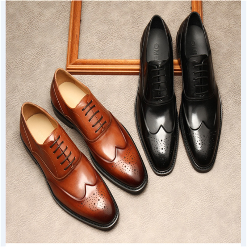 Leather breathable comfortable shoes English style, British style 5