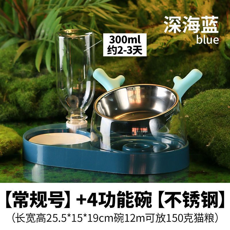 猫ボウルセラミックダブルボウル自動飲料水犬フードボウルテディライスボウルペット飲料水犬フィーダー猫用品|undefined