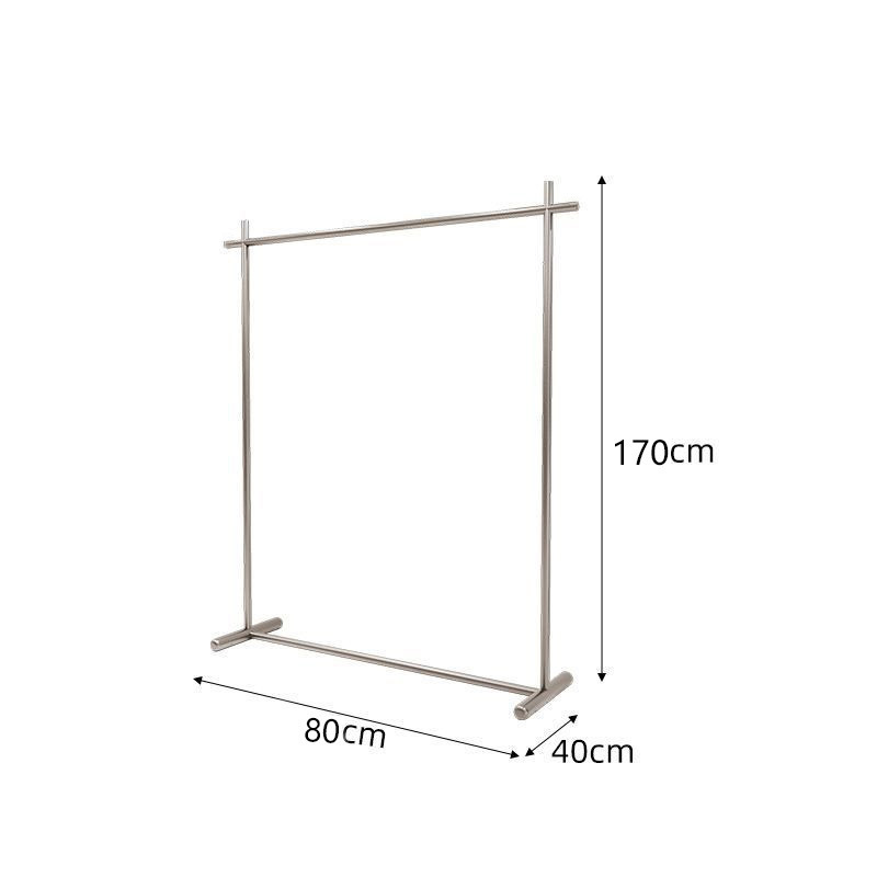 Tienda de ropa de acero inoxidable piso simple percha de ropa de mujer percha de ropa vertical percha de ropa isla