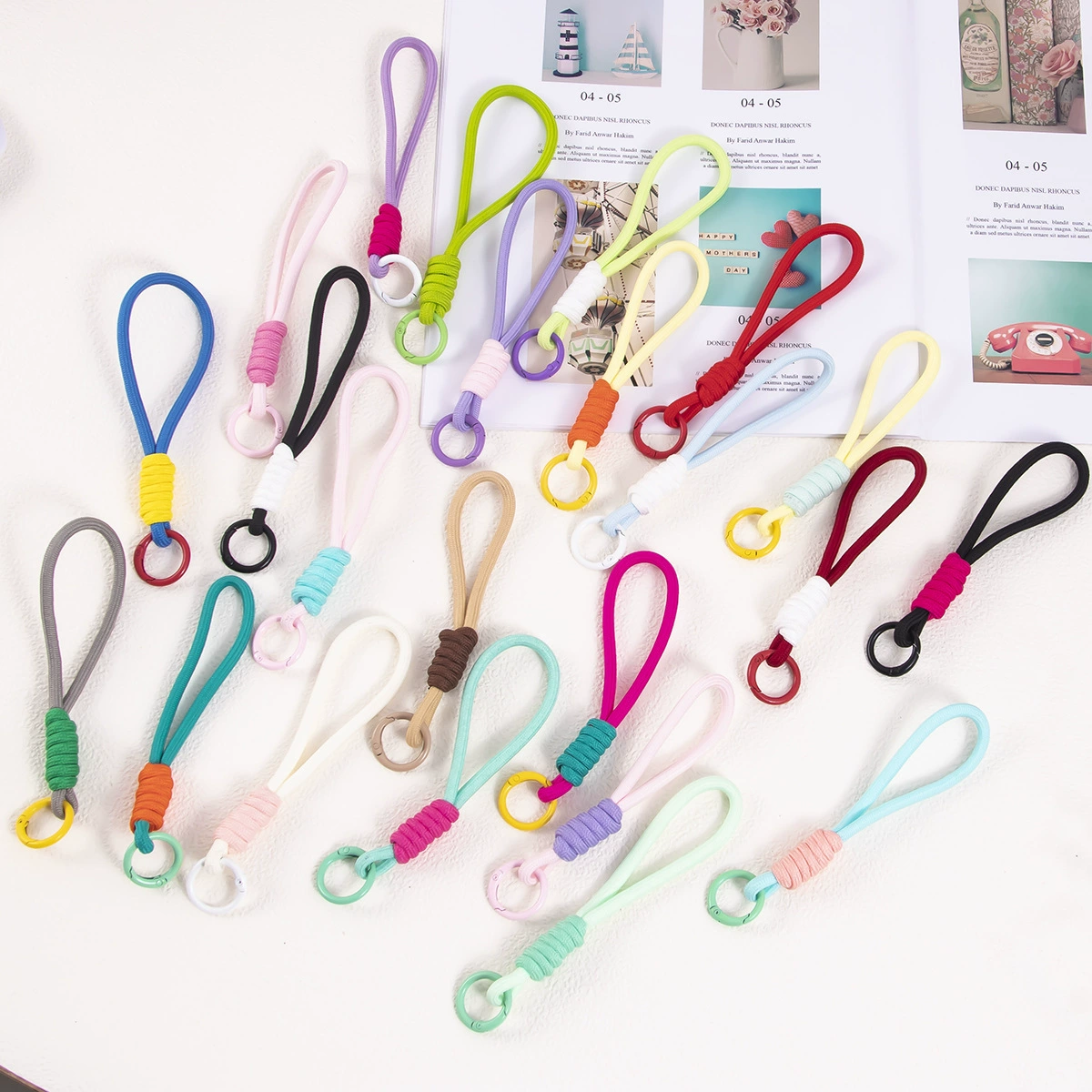Плетеный креативный мобильный телефон, подвеска handmade для ключей с молнией, рюкзак, аксессуар, аксессуары, DIY