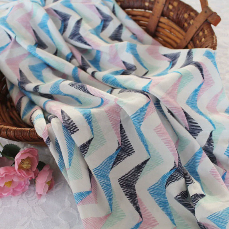 Шифон шелковая ткань, летний пижама, домашняя одежда, floral print