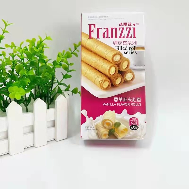 法麗茲香草味注心蛋卷辦公室休閒零食下午茶結婚伴手禮搭配