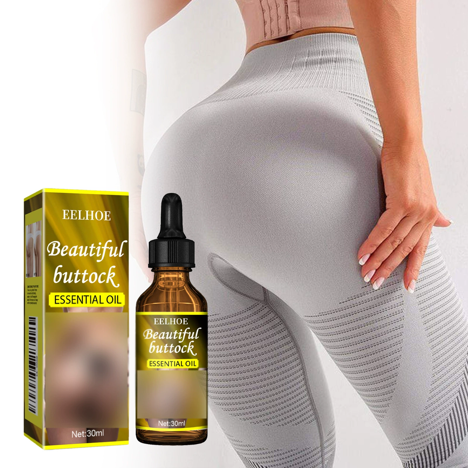 EELHOE Уход за ягодицами Эфирное масло для ягодиц Увлажняющее эфирное масло для массажа ягодиц