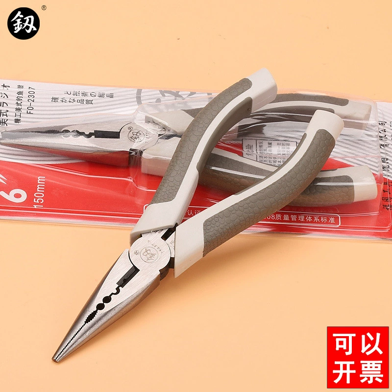 Fukuoka Tools FO-2307 Плоскогубцы с игольчатыми носами 6inch Рыболовные плоскогубцы Острые кусачки Ручные аппаратные инструменты