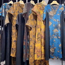 蝶妗23夏季92%真丝顺滑柔软宽松版型气质收腰连衣裙品牌库存清仓