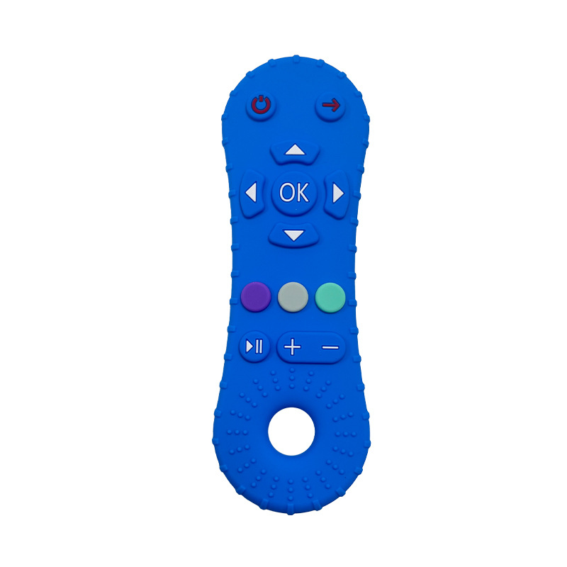 Transfronterizo bebé control remoto goma de dibujos animados masticación varilla de dentición infantil de grado alimenticio alivio del dolor de las encías varilla de molar