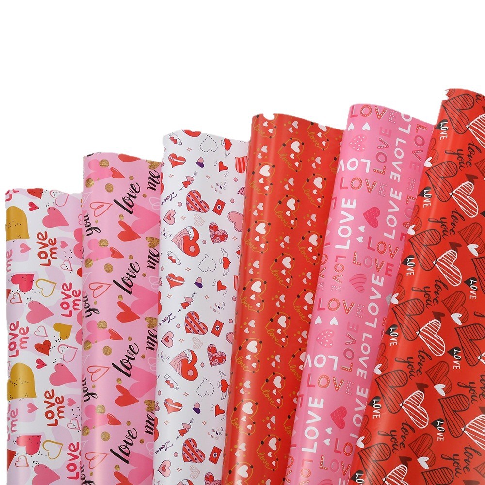 Papel de regalo de San Valentín de Amazon, papel de regalo romántico, papel con diseño floral, papel de regalo de cumpleaños al por mayor