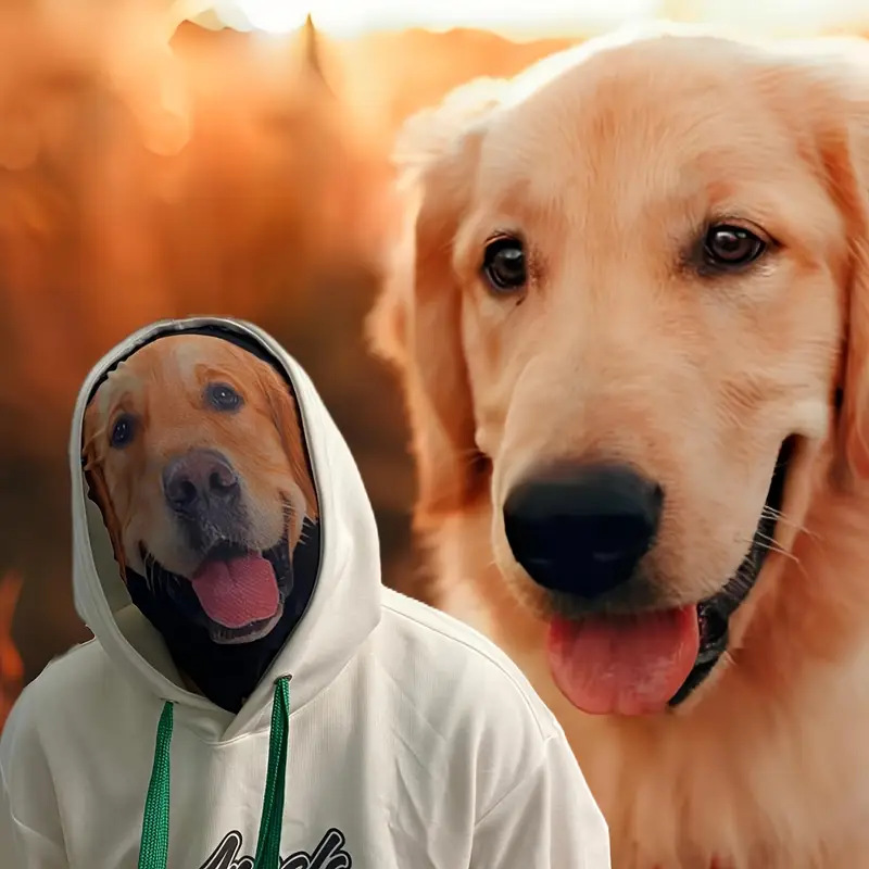 Cachorro encapuchado impresión máscara de Halloween divertida extraña espectáculo props fábrica en stock