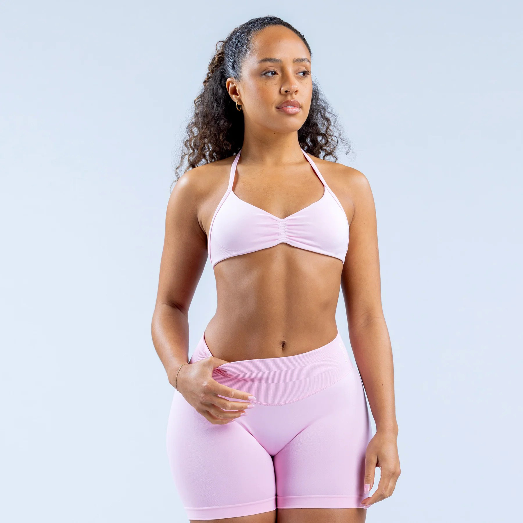 Bra deportivo de cuello colgante transfronterizo Europa y América nuevo entrenamiento físico ropa interior rápida secado yoga pequeño sujetador