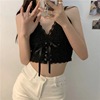Sexy lace top with cups, underwear as outerwear, V-neckline, french style, Korean style, beautiful back