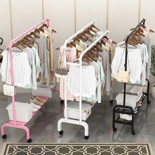 Dormitory Clothes Drying Rack Floor-Standing Bold Clothes Hanger Clothes Drying Rack Household Indoor Clothes Simple Wardrobe Hua Geng