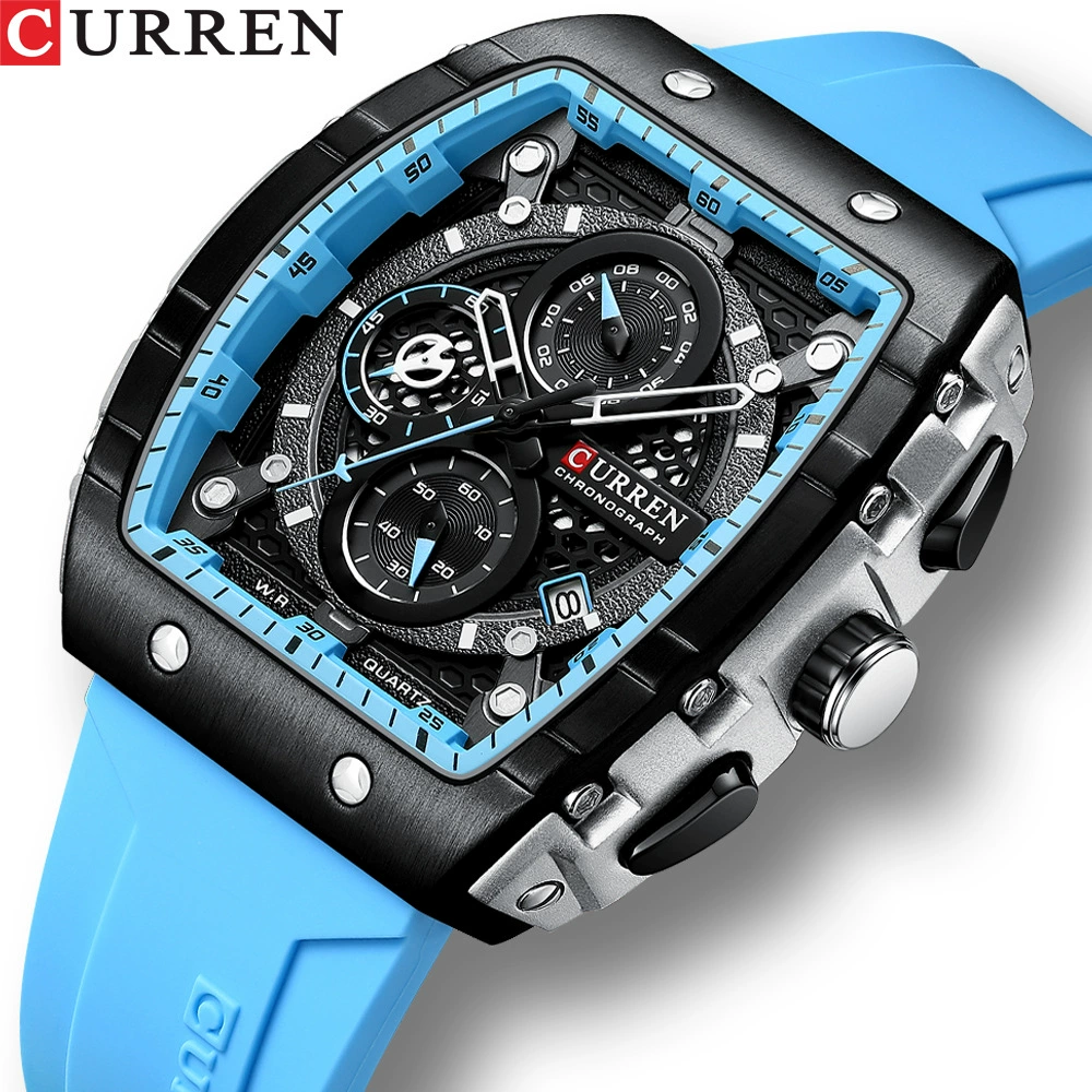 Часы Curren/卡瑞恩 Swiss, кварцевые часы, ободок, спортивные мужские часы