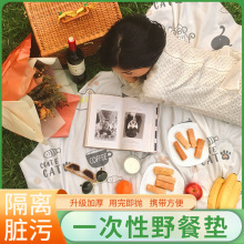 便携式户外露营一次性野餐垫防潮垫隔脏防油沙滩草坪春游沙滩垫