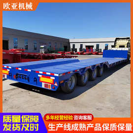 集装箱平板运输半挂车 抽拉式平板半挂车 货物运输牵引平板车拖车