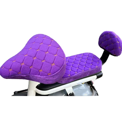 Cushion Battery Car Warm Cover: Electric car cushion - purple-pointed-front-seat-cover-rear-seat-cover-backrest-cover