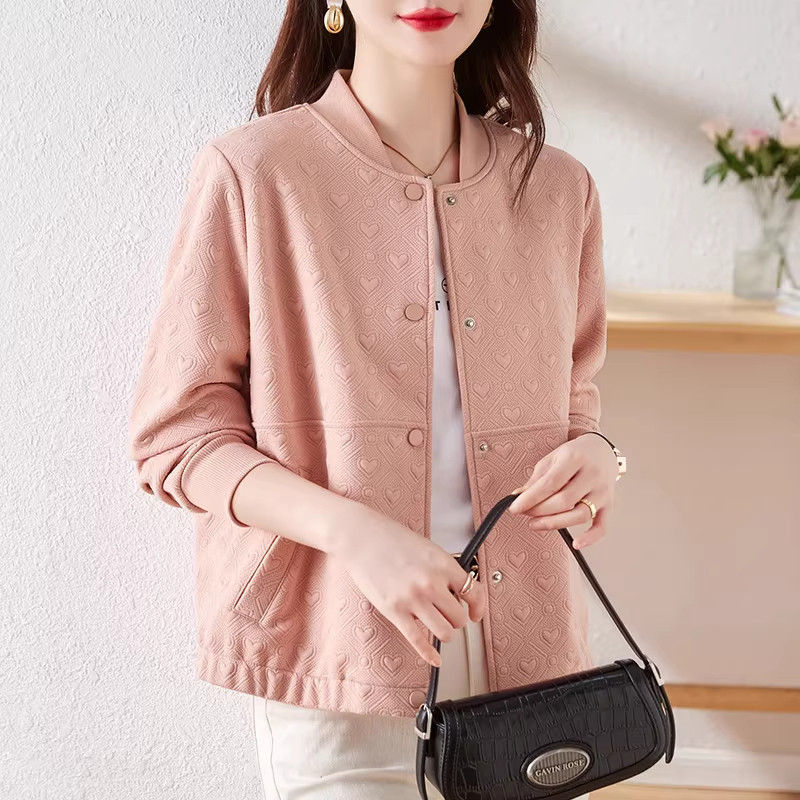 Spring and Autumn Baseball Jacket for Women 2026 New Trendy Popular Cardigan Sweatshirt Short Jacket for Petite Moms
