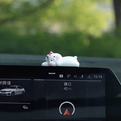 Car ornaments: Car Interior Decorations - sleeping-position-little-rabbit-glue-included