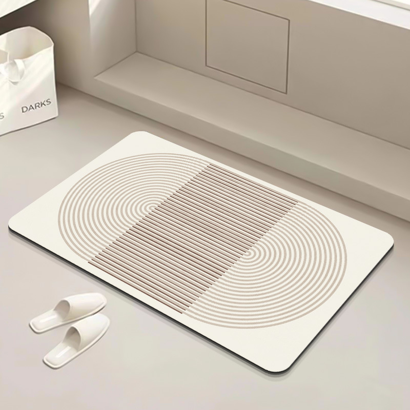 Alfombra de absorción de agua para baño de viento silencioso, alfombra de barro de diatomeas, alfombra antideslizante doméstica en la puerta del baño, resistencia a la suciedad y fácil cuidado