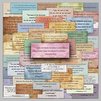 50张复古圣经INS语录贴纸卡通信封标语防水装饰手机笔记本手账DIY